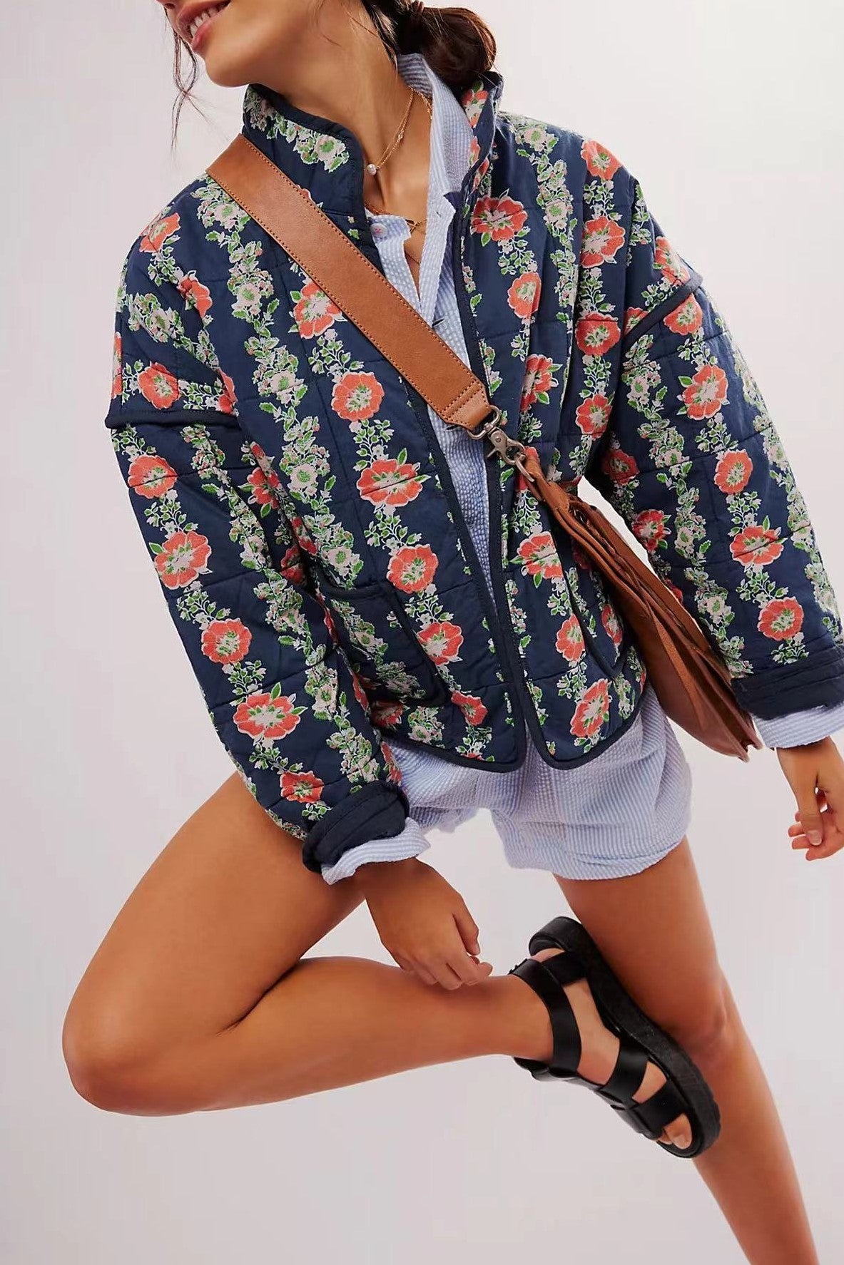 Floral padded coat online